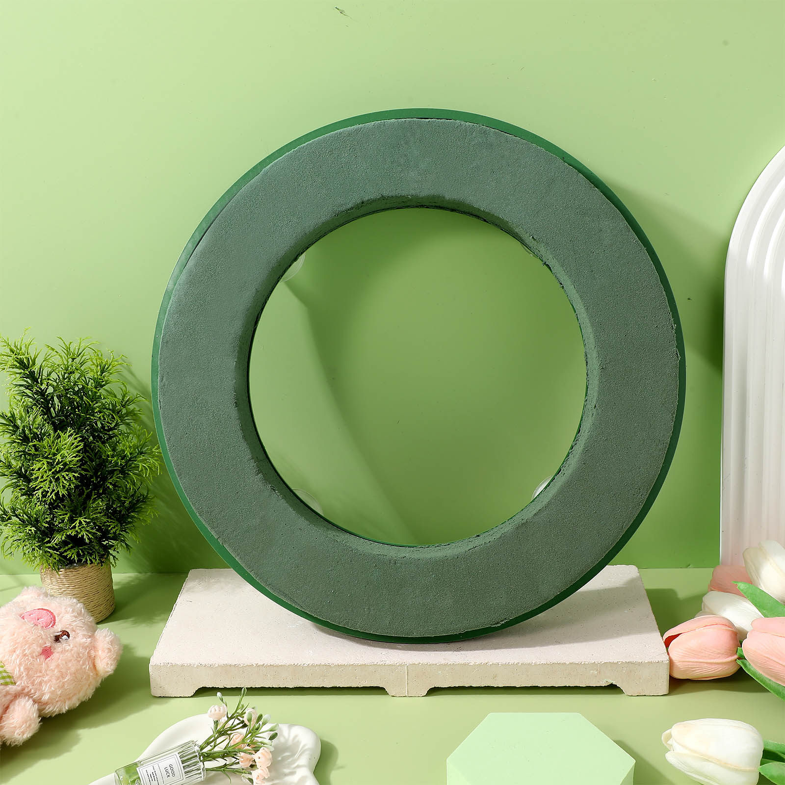 Florist Wreath Supply - Small Flower Foam Ring Mud Block