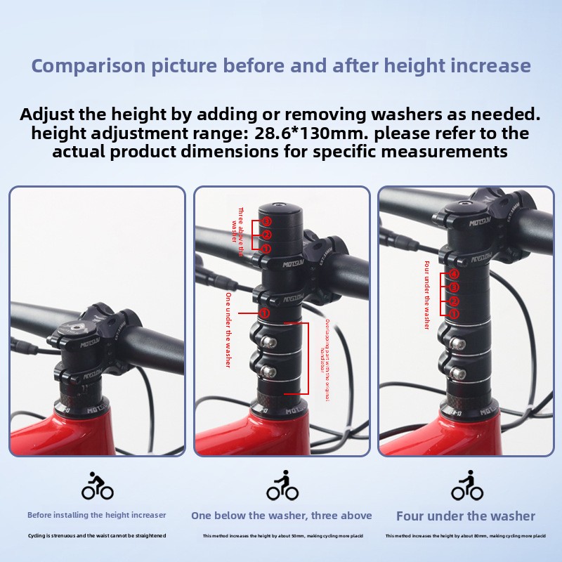 Aluminum alloy handlebar heigh - Stem Extender Tube ulasan dan harga