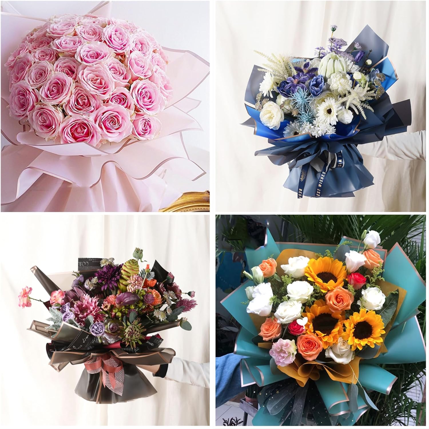 10 Sheets 8colors Flower Bouqu - The Florist Supply ulasan dan harga