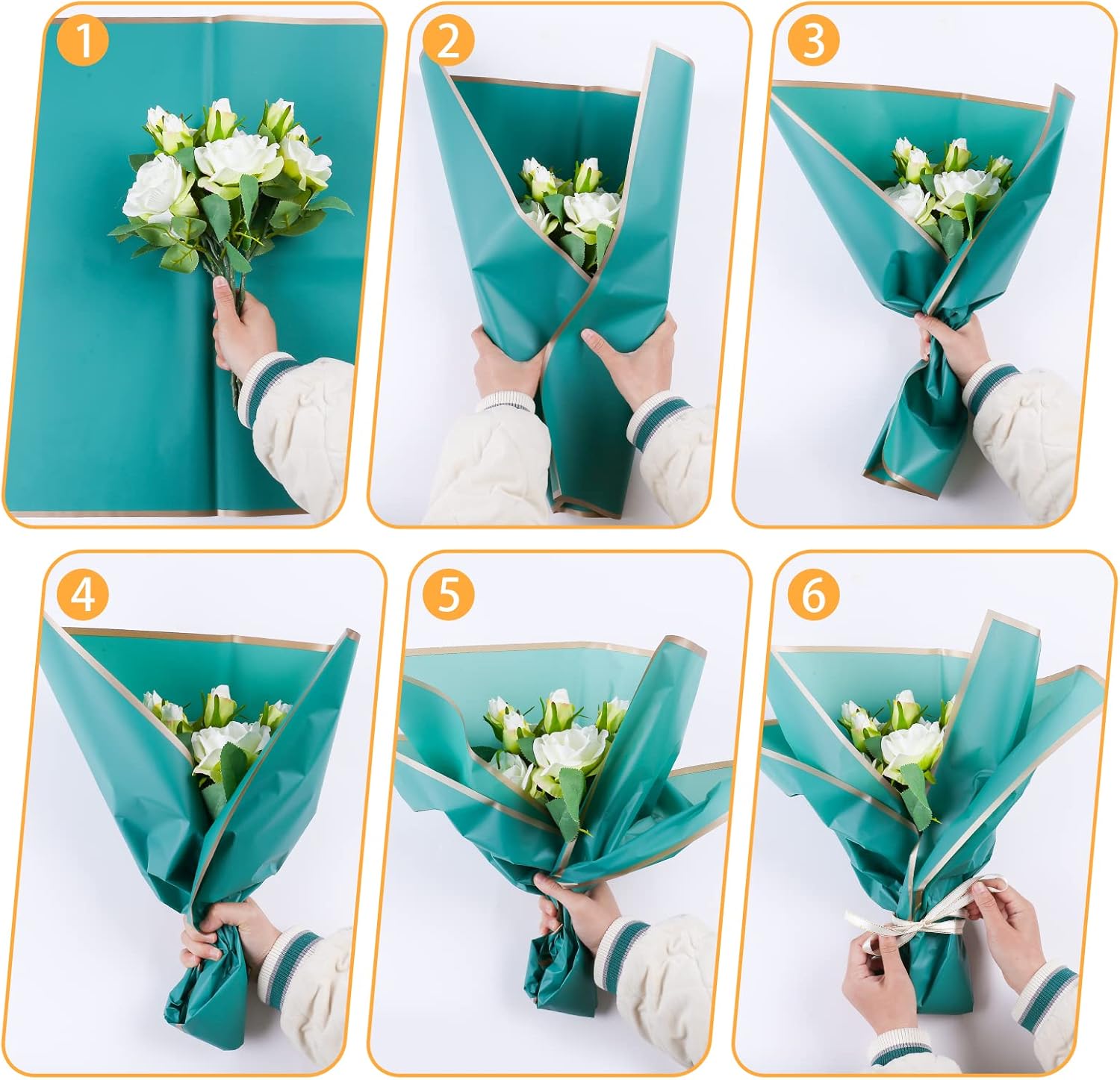 10 Sheets 8colors Flower Bouqu - The Florist Supply ulasan dan harga