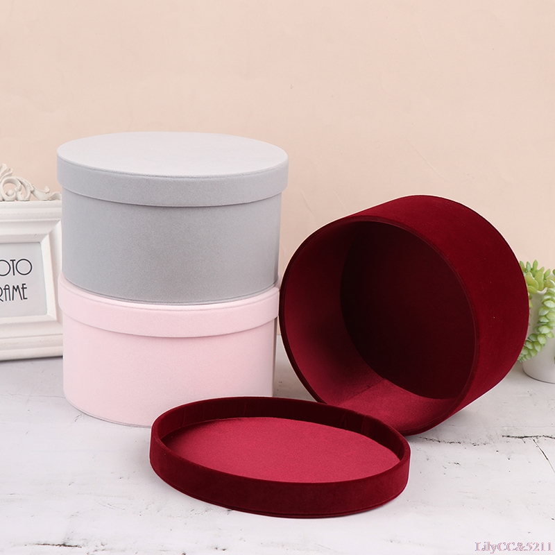 Velvet Round Flowers Box Gift  - The Florist Supply ulasan dan harga