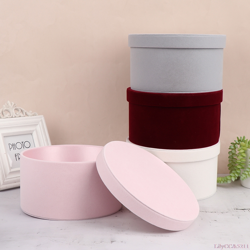 Velvet Round Flowers Box Gift  - The Florist Supply ulasan dan harga