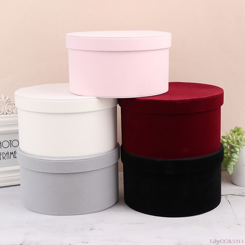 Velvet Round Flowers Box Gift  - The Florist Supply ulasan dan harga