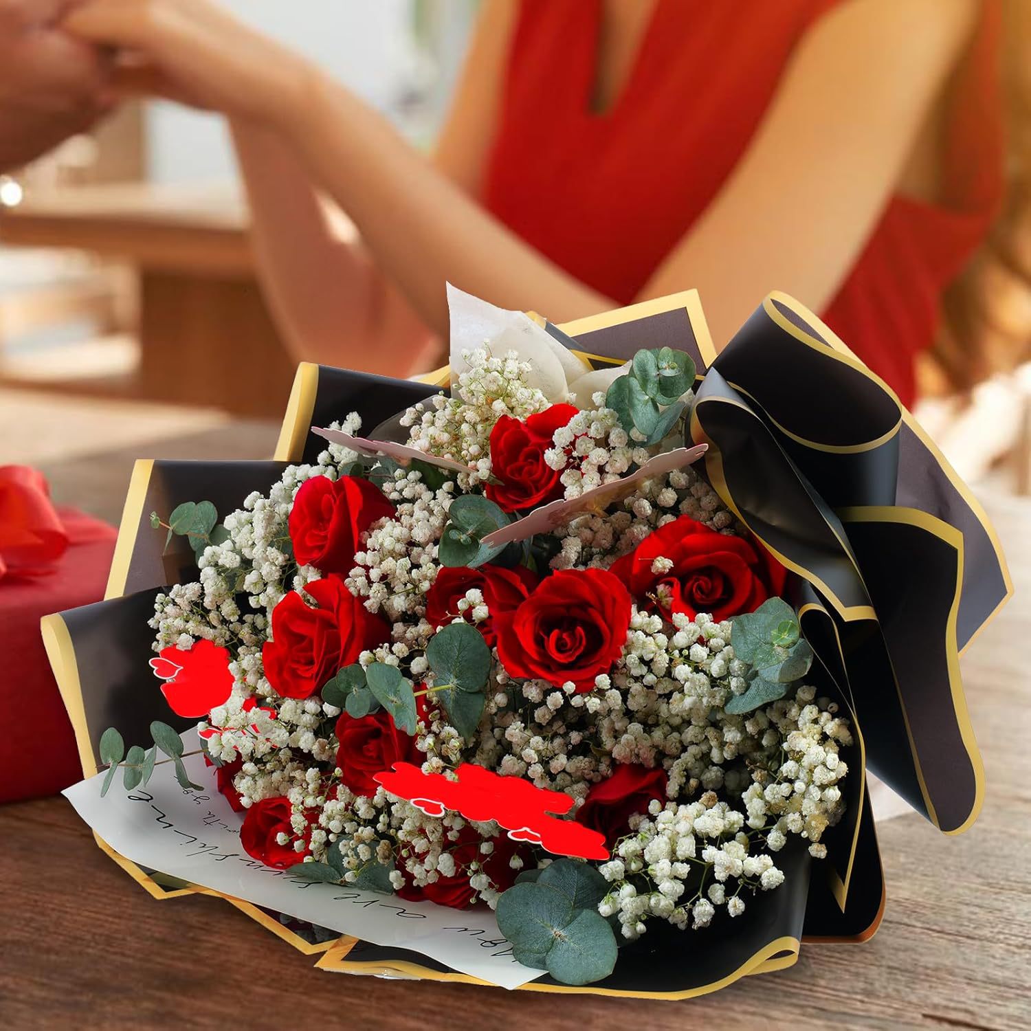 20 Sheets Gold Edge Waterproof - The Florist Supply ulasan dan harga
