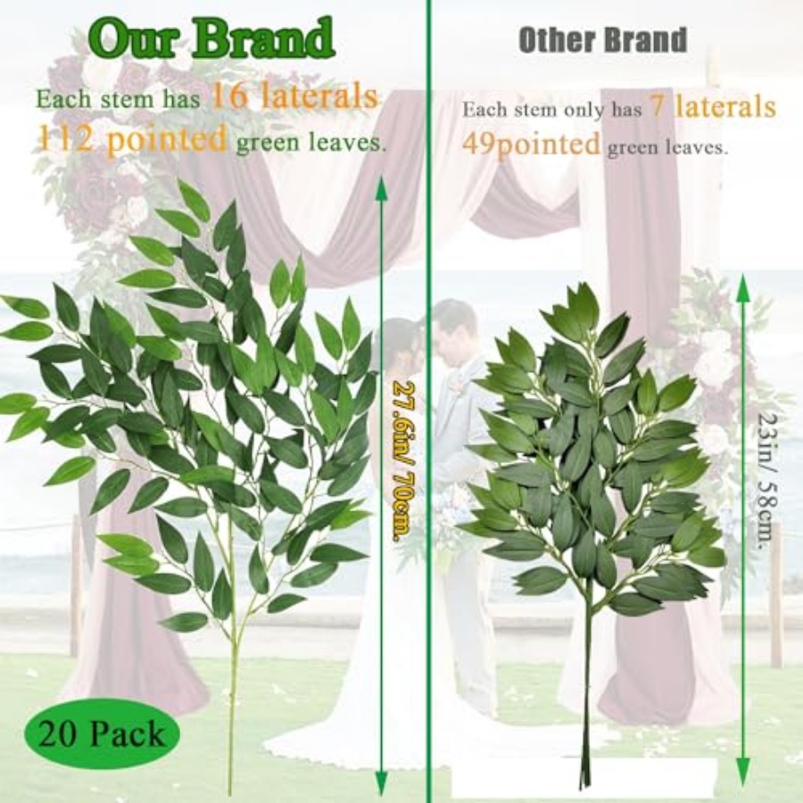 Artificial Italian Ruscus ery  - Ruscus Stem Faux ulasan dan harga