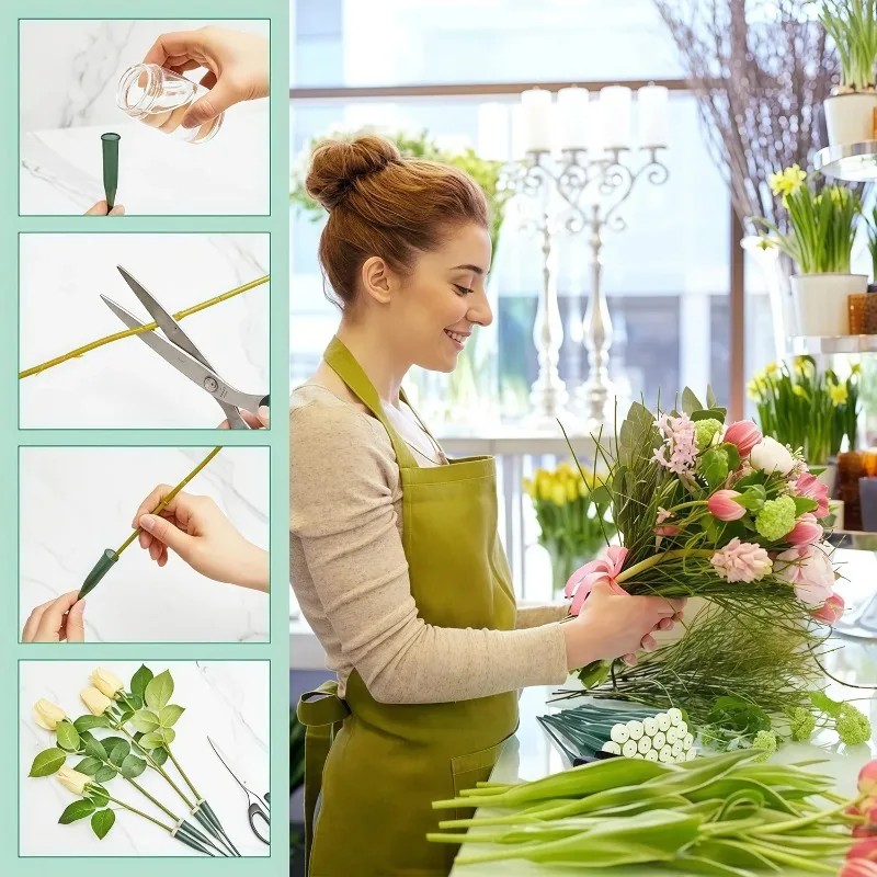 60 pcs floral water tubes with - The Florist Supply ulasan dan harga