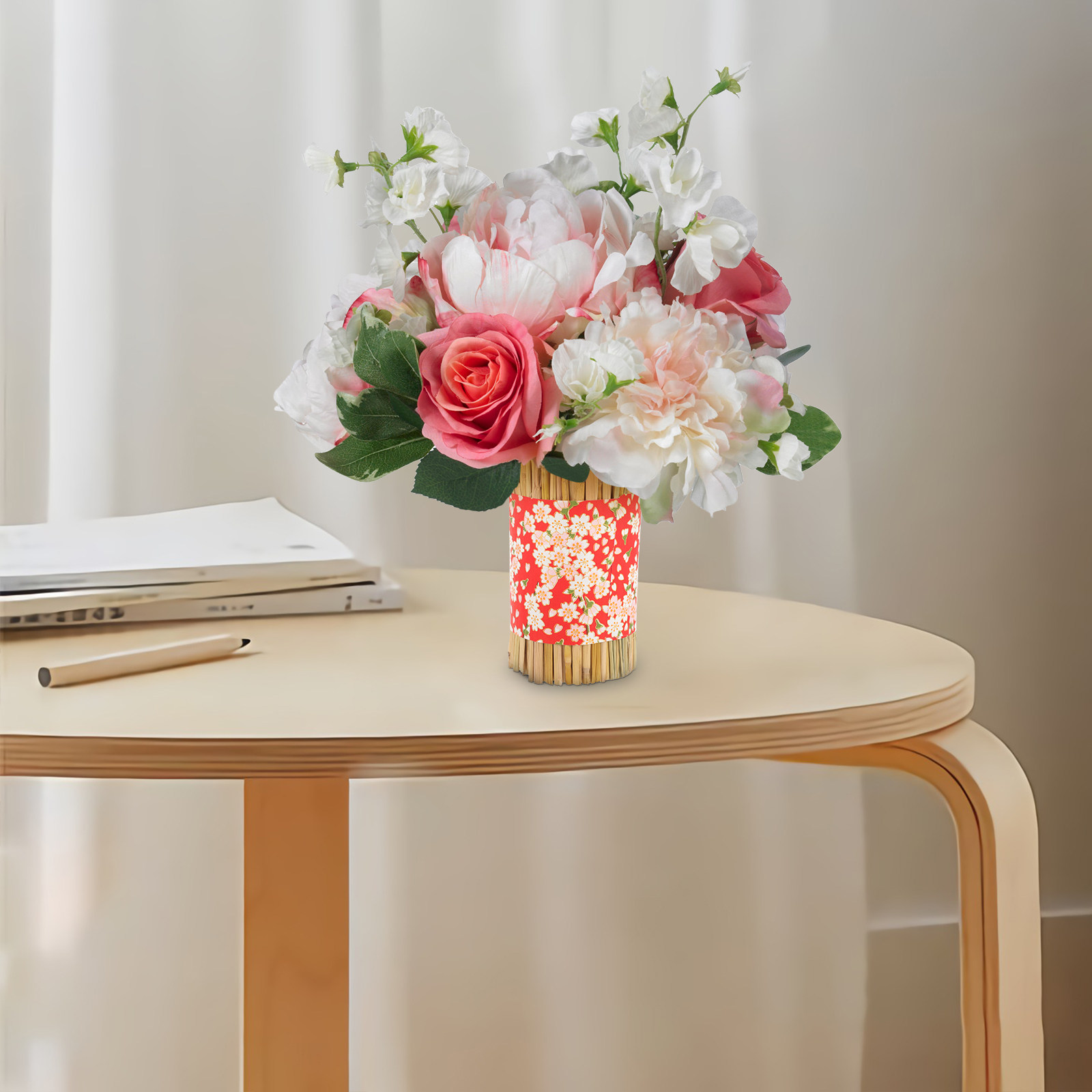 Straw Craft Decorative Vase Dr - The Florist Supply ulasan dan harga